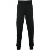 Philipp Plein Side Logo Distressed Track Pants Men 0202 Black/ Black Clothing