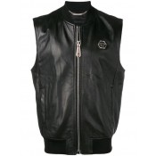 Philipp Plein Detachable Sleeve Bomber Jacket Men 02 Black Clothing Jackets