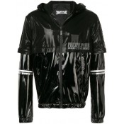 Philipp Plein Mesh Panel Sports Jacket Men 02 Black Clothing Sport Jackets & Wind Breakers Fantastic
