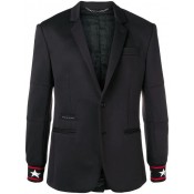 Philipp Plein Star-cuff Fitted Blazer Men 02 Black Clothing Blazers Cheap Sale