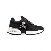 Philipp Plein Skull Low-top Sneakers Men 0291 Black/nickel Shoes Low-tops Wholesale Price
