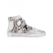 Philipp Plein Python Hi-top Sneakers Men 70 Silver Shoes Hi-tops Enjoy Great Discount