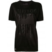 Philipp Plein Logo Knitted Top Women 02 Black Clothing Tops Exclusive Range