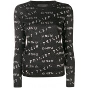 Philipp Plein Logo Print Jersey Women 02 Black Clothing T-shirts & Jerseys Fabulous Collection