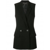 Philipp Plein Double Breasted Waistcoat Women 0202 Black / Clothing Waistcoats & Gilets Available To Buy Online