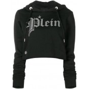 Philipp Plein Gothic Hooded Sweatshirt Women 0260 Black/ Crystal Clothing Hoodies Coupon Codes