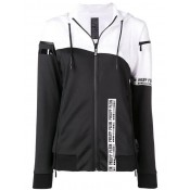 Philipp Plein Striped Hoodie Women 0201 Black / White Activewear Performance Sweatshirts & Hoodies Complete In Specifications