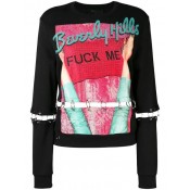 Philipp Plein Beverly Hills Print Sweatshirt Women 02 Black Activewear Performance Sweatshirts & Hoodies
