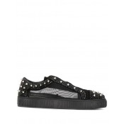 Philipp Plein Low-top Crystal Sneakers Women 0202 Black / Shoes Trainers Luxury Lifestyle Brand