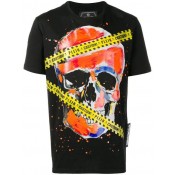 Philipp Plein Platinum Cut Skull Print T-shirt Men 02 Black Clothing T-shirts