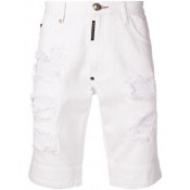 Philipp Plein Destroyed Bermudas Men 01th Twilight House Clothing Denim Shorts Various Colors