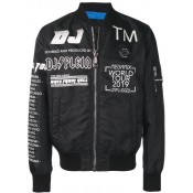 Philipp Plein Slogan Detail Bomber Jacket Men 02 Black Clothing Jackets Wholesale Online
