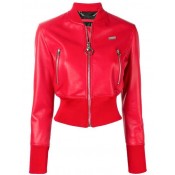 Philipp Plein Zipped Bomber Jacket Women 13 Red Clothing Jackets Coupon Codes