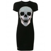 Philipp Plein Fitted Skull Dress Women 02 Black Clothing Day Dresses Timeless