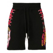 Philipp Plein Pizza Boys Shorts Men 02 Black Clothing Bermuda Fast Delivery