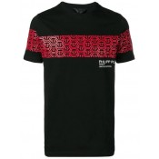 Philipp Plein Logo Panelled T-shirt Men 0213 Black / Red Clothing T-shirts Catalogo