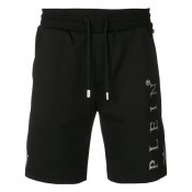 Philipp Plein Contrast Logo Shorts Men 0201 Black / White Clothing Bermuda Complete In Specifications