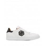 Philipp Plein Lo-top Luxury Sneakers Men 0102 White / Black Shoes Low-tops Official Authorized Store