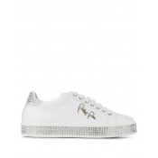 Philipp Plein Lo-top Crystal Sneakers Women 01 White Shoes Trainers Usa Factory Outlet