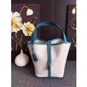 Hermes Picotin Lock Canvas Blue