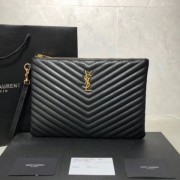 YSL Clutch Black Gold 30cm