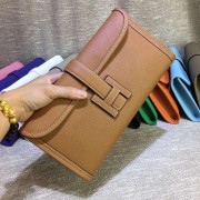 Hermes Epsom Leather Jige Clutch 29cm Brown