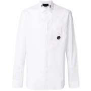 Philipp Plein Logo Patch Shirt Men White Clothing Shirts Affordable Price