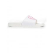 Philipp Plein Front Logo Slippers Women 03 White/ Pink Shoes Worldwide Shipping