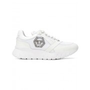 Philipp Plein Logo Embellished Runners Women 01 White Shoes Trainers Authorized Site