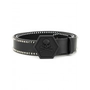 Philipp Plein Logo Plaque Studded Belt Men 0296 Black/matchcolor Accessories Belts Online