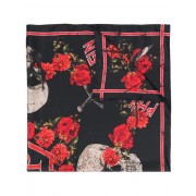 Philipp Plein Roses Print Scarf Women 02 Black Accessories Scarves Outlet Online