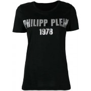 Philipp Plein Metallic 1978 Logo T-shirt Women 02 Black Clothing T-shirts & Jerseys Famous Brand