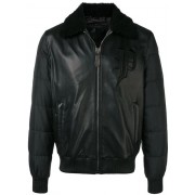 Philipp Plein Leather Padded Jacket Men 02 Black Clothing & Down Jackets Premier Fashion Designer