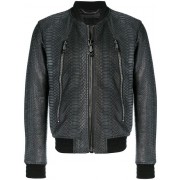 Philipp Plein Python Skin Bomber Jacket Men 02 Black Clothing Jackets Most Fashionable Outlet