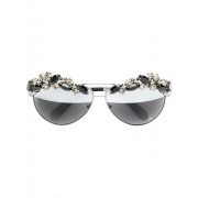 Philipp Plein Crystal Embellished Sunglasses Women Jkxk Black Nk/nk/mirror/nk Accessories