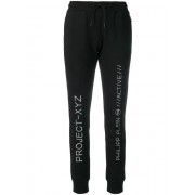 Philipp Plein Sequinned Logo Jogging Bottoms Women 0270 Black/silver Clothing Track Pants