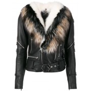 Philipp Plein Zipped Jacket Women 0291 Black/nickel Clothing Leather Jackets Wholesale Online Usa