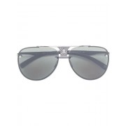 Philipp Plein Skull Detail Aviator Sunglasses Men Jdza Bk Nk/grey/normal/no Glv Accessories