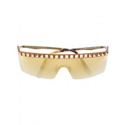 Philipp Plein Visor-style Studded Sunglasses Women Ggxa Gold/ Mirror/ No Glv Accessories