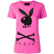 Philipp Plein 'playboy X Plein' T-shirt Women 03 Rose / Pink Clothing T-shirts & Jerseys Usa Cheap Sale