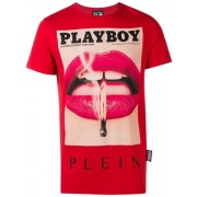 Philipp Plein X Playboy Printed T-shirt Men 13 Red Clothing T-shirts Delicate Colors