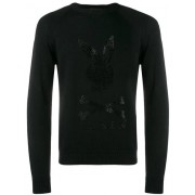 Philipp Plein X Playboy Logo Crystal Sweatshirt Men 0202 Black / Clothing Sweatshirts