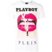 Philipp Plein X Playboy Printed T-shirt Men 01 White Clothing T-shirts Latest Fashion-trends