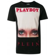 Philipp Plein X Playboy Printed T-shirt Men 02 Black Clothing T-shirts Uk Discount Online Sale