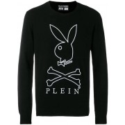 Philipp Plein X Playboy Cashmere Sweatshirt Men 02 Black Clothing Sweatshirts