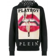 Philipp Plein X Playboy Cover Hoodie Men 02 Black Clothing Hoodies