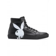 Philipp Plein X Playboy Bunny Sneakers Men 02 Black Shoes Hi-tops