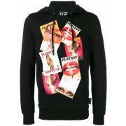 Philipp Plein X Playboy Hoodie Men 02 Black Clothing Hoodies