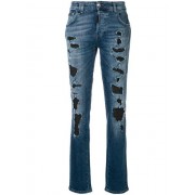 Philipp Plein Layered Cut Slim Jeans Men 08pr Presidential Clothing Slim-fit Wholesale Online Usa