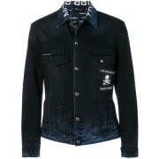 Philipp Plein Distressed Denim Jacket Men 14cy Candy Clothing Jackets Collection